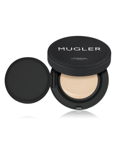 L’Oréal Paris x Mugler дълготраен компактен фон дьо тен за пълно покритие цвят 02 Rosy Light / Illusion 2 23 мл.