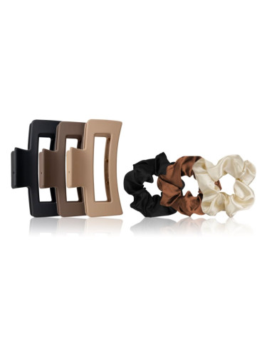 Brushworks Natural Hair Clip & Scrunchie Set подаръчен комплект За коса