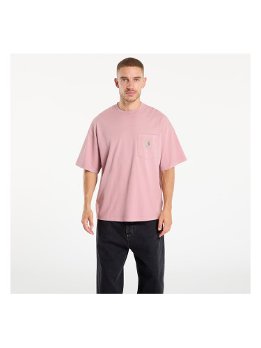 Тениска Carhartt WIP S/S Hudson Pocket T-Shirt Daphne Chalk Wash XXL
