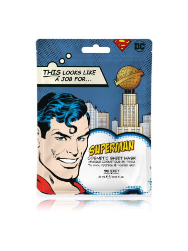 Mad Beauty DC Superman платнена маска с хиалуронова киселина 25 мл.