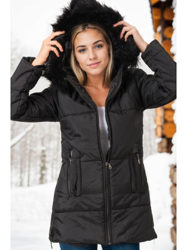 Z9668 DEWBERRY WOMEN'S COAT-BLACK