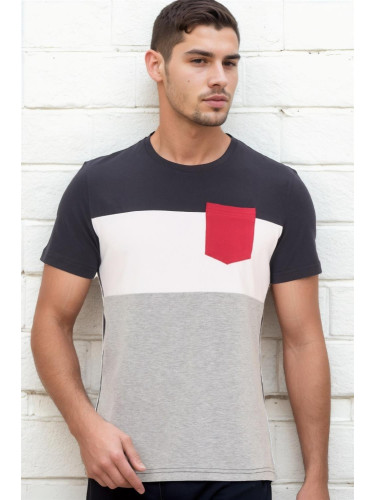 T9592 DEWBERRY MEN'S T-SHIRT-NAVY BLUE