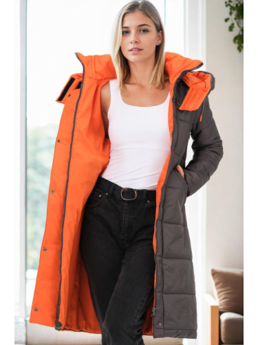 Z9738 DEWBERRY WOMEN'S COAT-ANTHRACITE