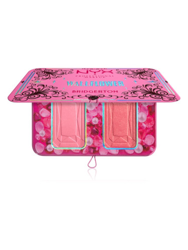 NYX Professional Makeup Bridgerton Royal Blush палитра с ружове цвят 01 Wallflower 2x5 гр.