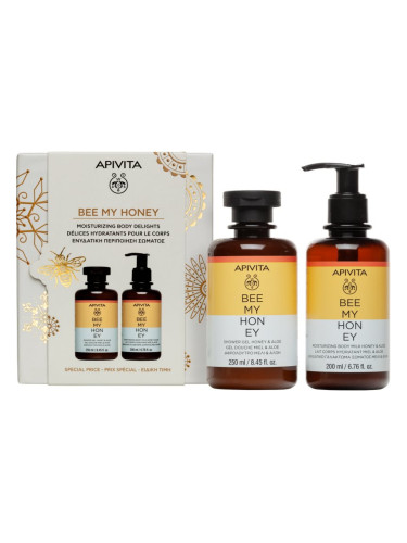 Apivita Bee My Honey Shower Gel & Body Milk Set подаръчен комплект за интензивна хидратация