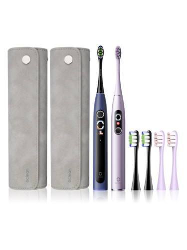 Oclean X Pro Digital Set комплект за грижа за зъбите Purple & Dark Blue