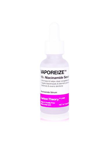 Carbon Theory Vaporeize 10% Niacinamide Serum серум за лице с ниацинамид и цинк 30 мл.