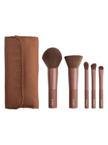 So Eco Mini Travel Sculpting Set комплект за пътуване с четки и чантичка