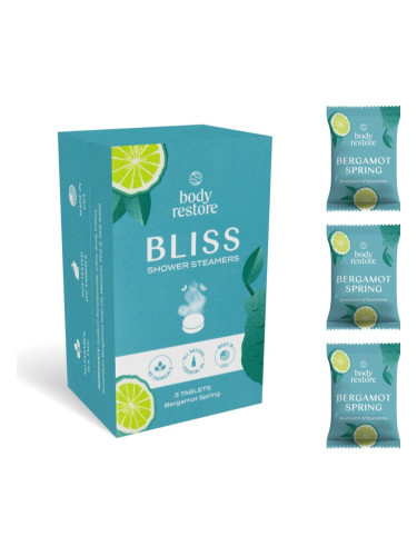 Body Restore Bliss Shower Steamers таблетки за душ аромати Bergamot Spring 3 бр.
