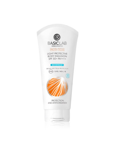 BasicLab Dermocosmetics Protecticus хидратираща и защитна емулсия за лице и тяло SPF 50+ водоустойчива 100 мл.
