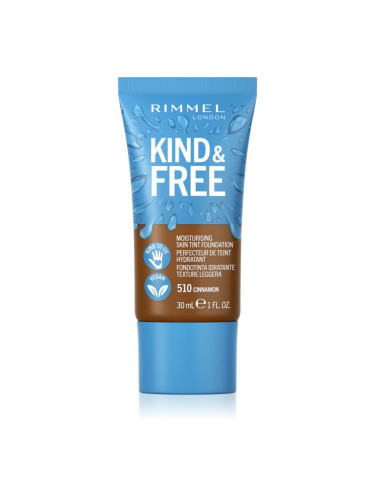Rimmel Kind & Free Moisturising Skin Tint лек хидратиращ фон дьо тен цвят 510 Cinnamon 30 мл.