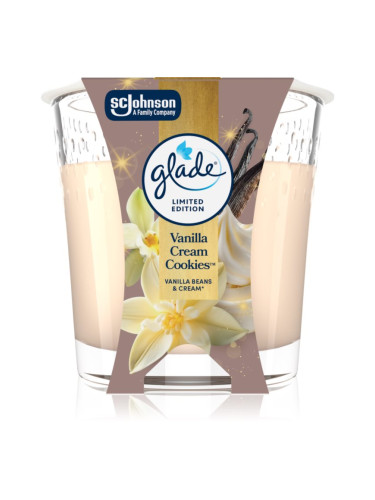 GLADE Vanilla Cream Cookies ароматна свещ 112 гр.