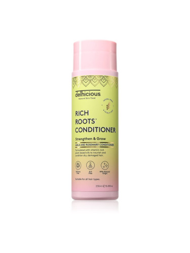 delhicious RICH ROOTS Repair & Shine Conditioner възстановяващ балсам за блясък и мекота на косата 250 мл.