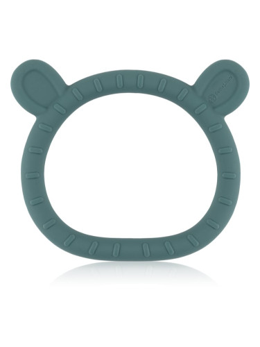 Petite&Mars Silicone teether Teddy гризалка за деца от раждането им Misty Green 1 бр.