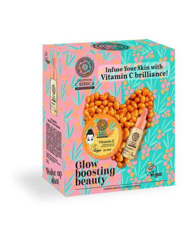 Natura Siberica Oblepikha C-Berrica Glow Boosting Beauty подаръчен комплект за озаряване на лицето