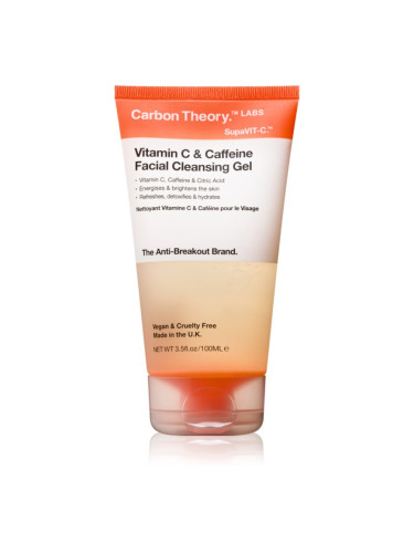 Carbon Theory Vitamin C & Caffeine почистващ гел с енергизиращ ефект с кофеин 100 мл.