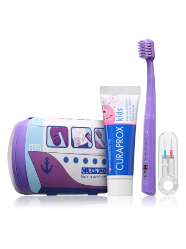 Curaprox Kids Travel Set комплект за пътуване за зъби, език и венци за деца