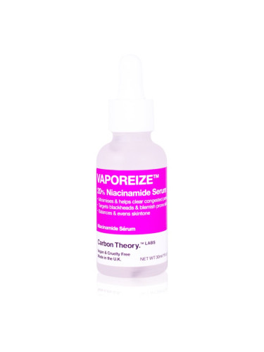 Carbon Theory Vaporeize 20% Niacinamide Serum серум за лице с ниацинамид и цинк 30 мл.