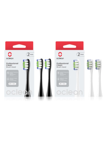 Oclean Professional Clean Set резервни глави за четка за зъби Black & White