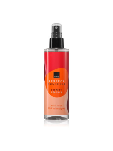 Avon Perfect Nonsense Peppery Peaches парфюмиран спрей за тяло за жени 200 мл.