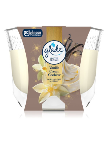 GLADE Vanilla Cream Cookies ароматна свещ 204 гр.