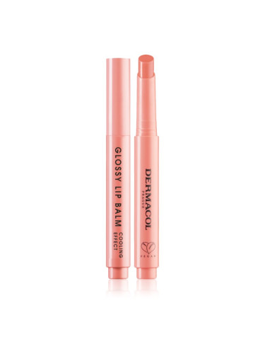 Dermacol Beauty Stick Glossy Lip Balm гланц-грижа за устни с охлаждащ ефект аромати 03 Peach 2.2 гр.