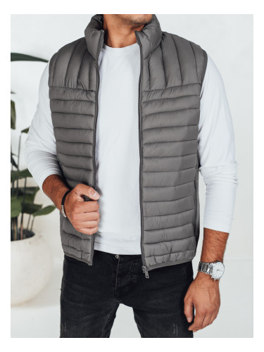 Мъжки ватиран елек, тъмносив