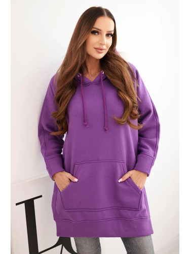 Kesi Warm hoodie with side slits purple