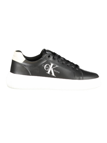Calvin Klein Women's CHUNKY CUPSOLE LACEUP LTH ML MTL Sneaker-Black