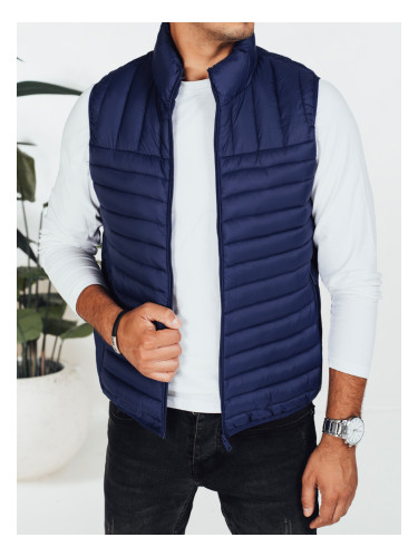 Мъжки ватиран елек в син цвят