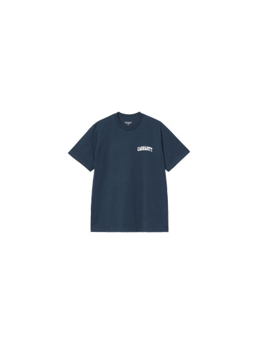 Carhartt WIP S/S University Script T-Shirt Blue Мъже - Тениски Carhartt WIP - Син - I034852_2WR_XX-L - Size: L