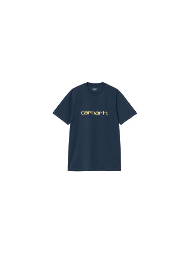 Carhartt WIP S/S Script T-Shirt Blue Мъже - Тениски Carhartt WIP - Син - I031047_2QF_XX-L - Size: L