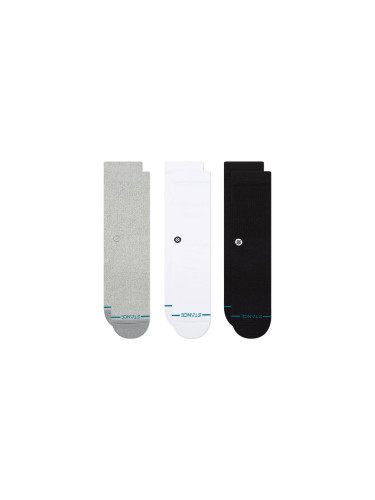 Stance Icon Crew Sock 3 Pack Multicolor M556D18ICP-MUL Unisex - Чорапи Stance - Многоцветен - M556D18ICP-MUL-L - Size: L