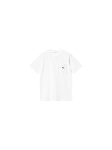 Carhartt WIP S/S Pocket Heart T-Shirt White Мъже - Тениски Carhartt WIP - Бял - I032128_1WZ_XX-XL - Size: XL