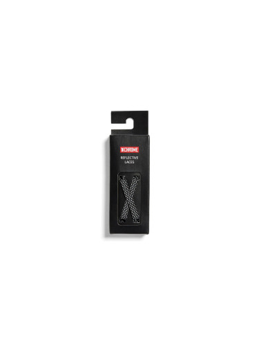 Chrome Industries Reflective Laces Black Unisex - Връзки за обувки Chrome - Черен - AC-220-BKRF-NA-125cm - Size: 125cm