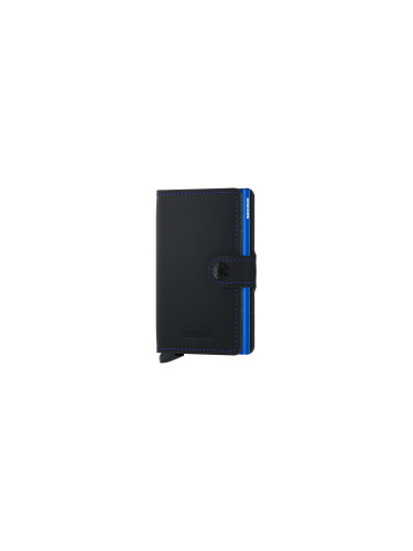 Secrid Miniwallet Matte Black-Blue Unisex - Портфейли Secrid - Бял - MM-Black-Blue-One-size - Size: One size
