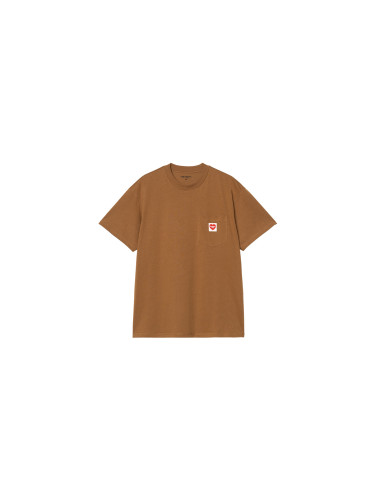 Carhartt WIP S/S Pocket Heart T-Shirt Мъже - Тениски Carhartt WIP - Кафяв - I032128_HZ_XX-L - Size: L