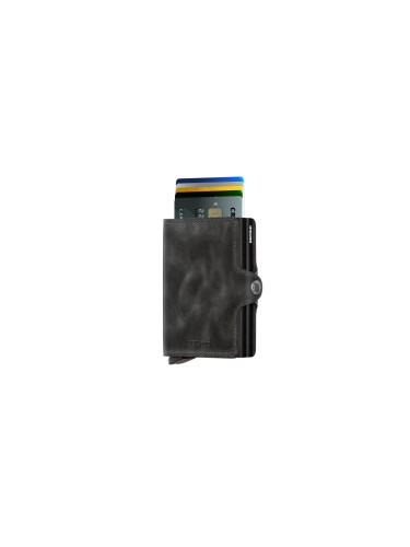 Secrid Twinwallet Vintage Black Unisex - Портфейли Secrid - Черен - TV-BLACK-One-size - Size: One size