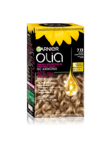 Garnier Olia Big Kit перманентната боя за коса цвят 7.13 Beige Dark Blond 1 бр.