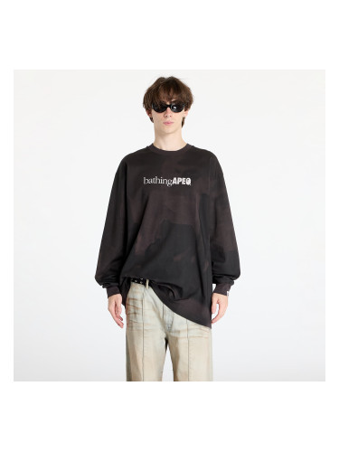 Тениска A BATHING APE Overprint Logo Relaxed Fit Long Sleeve Tee Black L