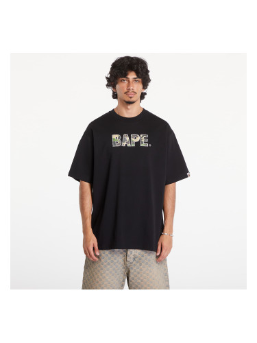 Тениска A BATHING APE Rhinestone Logo Relaxed Fit Short Sleeve Tee Black XL