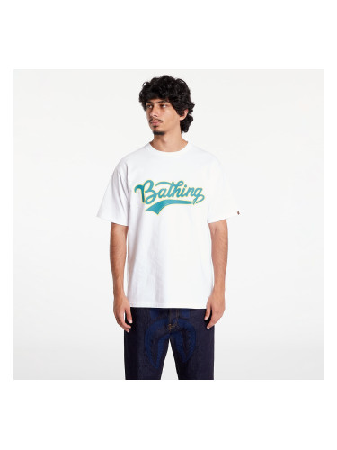 Тениска A BATHING APE Varsity Baseball Logo Tee White XXL