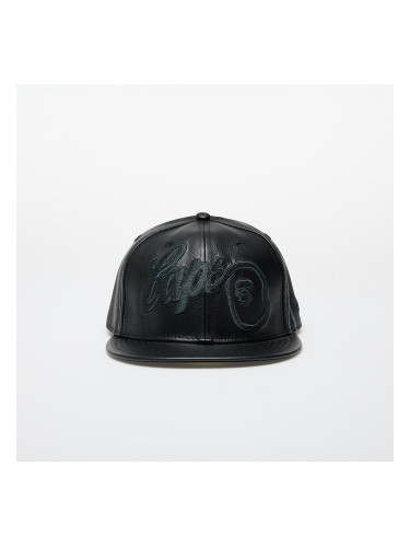 Шапка A BATHING APE x New Era 59Fifty Leather Cap M Black XXL