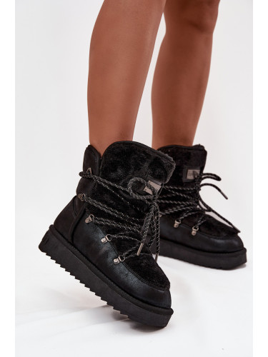 Дамски зимни обувки на платформа с пух D.Franklin