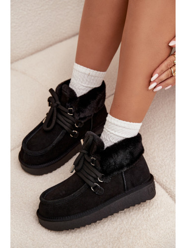 Дамски зимни обувки от естествен набук D.Franklin