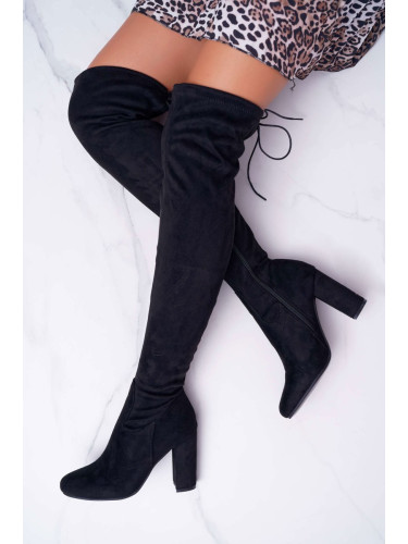 Boto Kozaki Damskie Na Słupku Czarne Xamarin