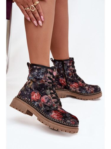 Облеклите дамски боти с шарки топли Artiker