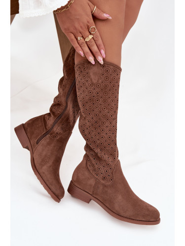 S. BARSKI Дамски боти с нисък ток с прорезен модел S.Barski