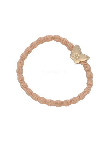 By Eloise London Gold Butterfly Ластик за коса за жени 1 бр Нюанс Peach