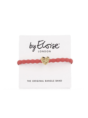 By Eloise London Gold Heart Ластик за коса за жени 1 бр Нюанс Coral